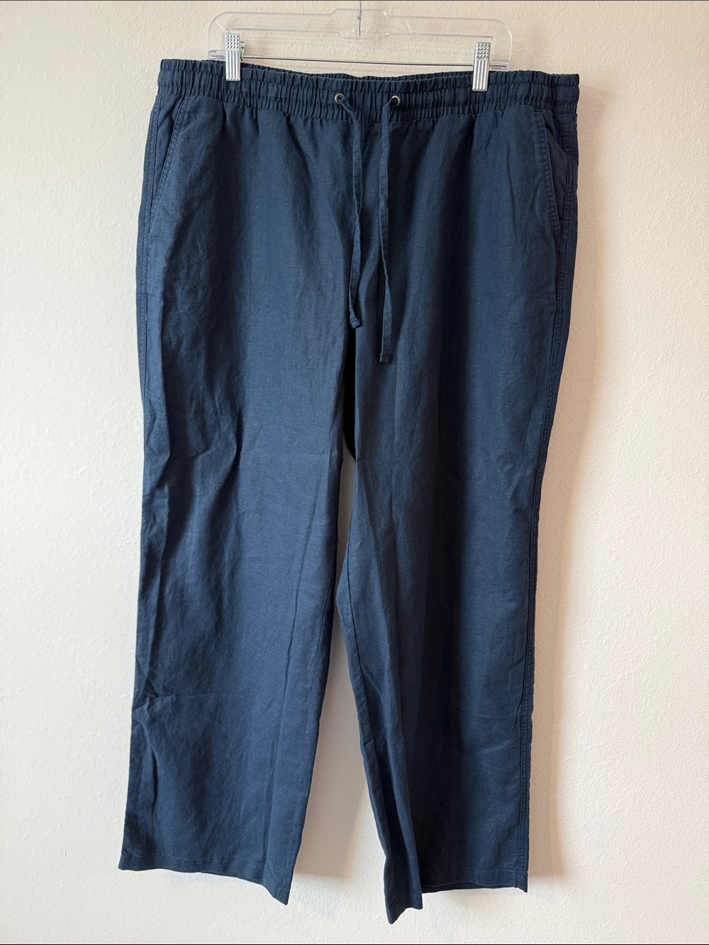 Navy blue linen pants XL